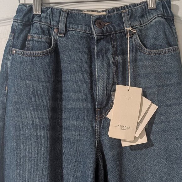 Weekend MaxMara | Abitata Blue Wide Leg Jeans - Picture 10 of 16